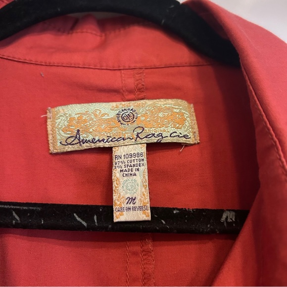 American Rag Cropped Swing Cargo Jacket Rust Size Medium - Picture 2 of 3